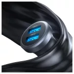 USAMS CC320 Alumínium autós töltő 2.4A 2xUSB-A tarnish