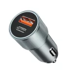 BWOO BO-CC73 PD autós töltő 1x USB-C és 1x USB-A port 38W ezüst