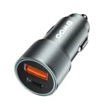 BWOO BO-CC73 PD autós töltő 1x USB-C és 1x USB-A port 38W ezüst
