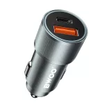 BWOO BO-CC73 PD autós töltő 1x USB-C és 1x USB-A port 38W ezüst