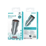 BWOO BO-CC73 PD autós töltő 1x USB-C és 1x USB-A port 38W ezüst