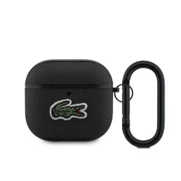   Lacoste Petit Pique Croc Logo Patch tok AirPods 4 készülékhez fekete