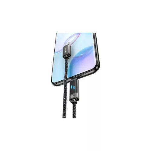 USAMS USB-C to USB-C kábel 100W, 1.2m cink ötvözet, gyors töltést támogató adatkábel Meteor Series SJ744USB0