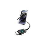 USAMS USB-C to USB-C kábel 100W, 1.2m cink ötvözet, gyors töltést támogató adatkábel Meteor Series SJ744USB0