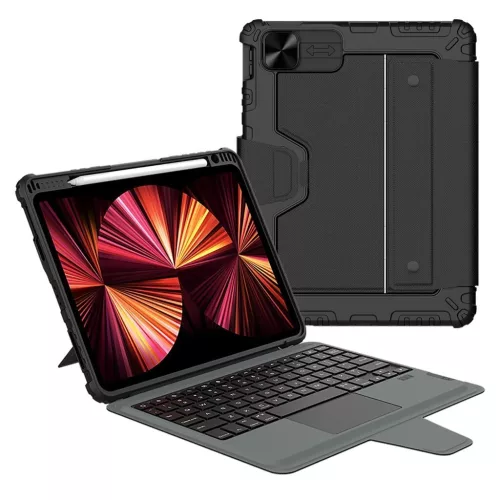 Nillkin Bumper Combo billentyűzetes tok iPad Air 4/5 10.9″ (2020/2022/2024/2025/2026) és iPad Pro 11″ (2020/2021/2022) készülékekhez, fekete