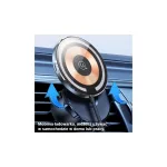 USAMS mágneses vezeték nélküli tartó US-CD164 15W 2-in-1 légbeömlőhöz átlátszó CD164DZ02