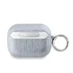 Karl Lagerfeld PU Embossed Karl and Choupette Heads tok AirPods Pro 2 készülékhez ezüst