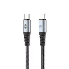 Forever Braix kábel USB-C – USB-C 1,0 m 60W fekete