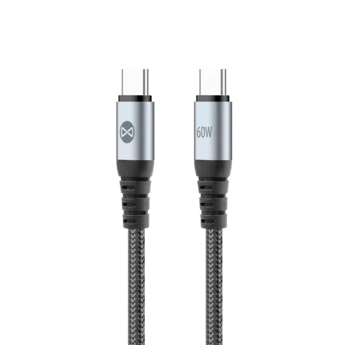 Forever Braix kábel USB-C – USB-C 1,0 m 60W fekete
