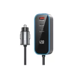 BWOO CC107 PD autós töltő 1x USB-C és USB-A port 30W fekete
