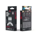 Maxlife MXUC-06 USB-C–USB-C nylon kábel 1,0 m 20W szürke