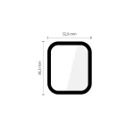 TECH-PROTECT Glass Flex+ hibrid védőüveg 2-PACK Apple Watch 4 / 5 / 6 / SE 1 / 2 / 3 (40MM) készülékhez fekete