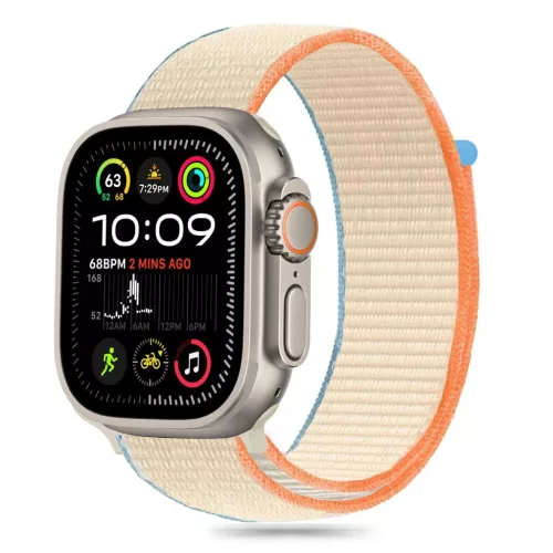 TECH-PROTECT NYLON Apple Watch 8/9/10/11/SE/ULTRA készülékhez (44/45/46/49 MM) krém
