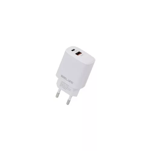 Beline töltő 1x USB-C + 1x USB 30W (csak a fej) PD 3.0 + QC 3.0 BLN2CW30 GaN fehér
