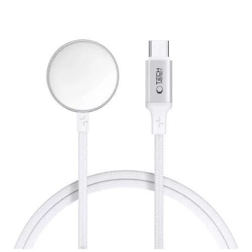 TECH-PROTECT MC02 ULTRABOOST mágneses töltő TYPE-C kábel 100CM Apple Watch készülékhez fehér