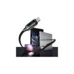 USAMS USB-C to USB-C kábel 100W 1.2m Digital Display cink ötvözet – gyors töltésű adatkábel HX Seri