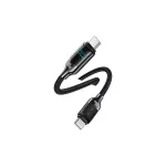 USAMS USB-C to USB-C kábel 100W 1.2m Digital Display cink ötvözet – gyors töltésű adatkábel HX Seri
