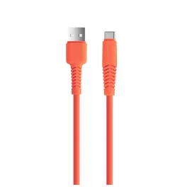   Setty USB–USB-C kábel 1,5 m 2,1 A KSA-C-1.5210 narancssárga