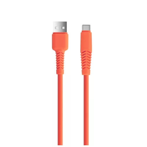 Setty USB–USB-C kábel 1,5 m 2,1 A KSA-C-1.5210 narancssárga