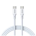 BWOO USB-C–USB-C kábel 1 m, 60 W, ABS+TPE, X282 C–C, fehér