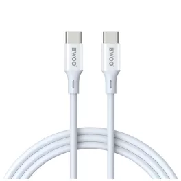   BWOO USB-C–USB-C kábel 1 m, 60 W, ABS+TPE, X282 C–C, fehér