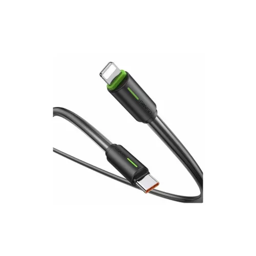 USAMS USB-C/Lightning-kábel 1m SJ73530W YU Series SJ735USB01 (US-SJ735) fekete