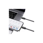 USAMS USB-C/Lightning-kábel 1m SJ73530W YU Series SJ735USB01 (US-SJ735) fekete
