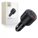 TECH-PROTECT CC04 3-PORT autós töltő PD 175W fekete