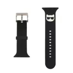 Karl Lagerfeld óraszíj fekete KLAWLSLCK Apple Watch 42mm (S1-S3) / 44mm / 45mm / 46mm / 49mm készülékhez