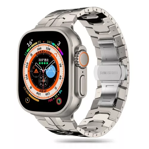 TECH-PROTECT STAINLESS LINE védőtok Apple Watch 8/9/10/11/SE/ULTRA készülékhez (44/45/46/49 MM) TITANIUM