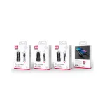 XO autós töltő CC48, 2× USB 2,4A USB-C kábellel, fekete