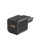 Setty hálózati töltő USB-A + USB-C 20W LSGaN-AC-201 fekete