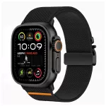Tech-Protect NYLON CLASP óraszíj fekete, Apple Watch 42mm (S1-S3) / 44mm / 45mm / 46mm / 49mm készülékhez