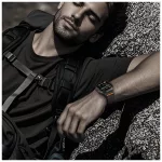 Tech-Protect NYLON CLASP óraszíj fekete, Apple Watch 42mm (S1-S3) / 44mm / 45mm / 46mm / 49mm készülékhez