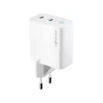 Forever TC-06-65CC GaN PD QC töltő 2x USB-C 65W fehér