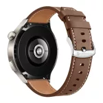 Samsung Galaxy Watch készülékhez Forcell F-Design FS21 20 mm-es lyukacsos környezetbarát bőr óraszíj barna
