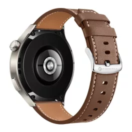   Samsung Galaxy Watch készülékhez Forcell F-Design FS21 20 mm-es lyukacsos környezetbarát bőr óraszíj barna