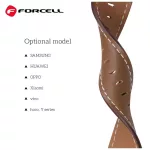 Samsung Galaxy Watch készülékhez Forcell F-Design FS21 20 mm-es lyukacsos környezetbarát bőr óraszíj barna