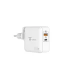 T-PHOX MEGA T-PP09 GAN PD 65W USB/USB-C fali töltő, fehér