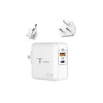 T-PHOX MEGA T-PP09 GAN PD 65W USB/USB-C fali töltő, fehér