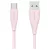 USAMS Green Series kábel SJ714 18W 3A USB-A to USB-C 1m rózsaszín