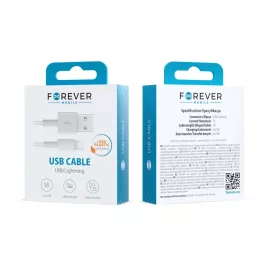 Forever USB–Lightning kábel 1,0 m 1A fehér
