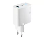 Forever TC-06-65AC 65W GaN PD QC töltő 1× USB-C, 1× USB fehér