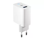 Forever TC-06-65AC 65W GaN PD QC töltő 1× USB-C, 1× USB fehér