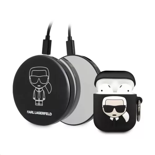 Karl Lagerfeld Powerbank + Apple Airpods tok fekete KLBPPBOA2K