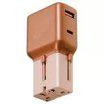 Fali töltő Energea TravelGo Adapter 35 USB-A/USB-C 35W narancssárga