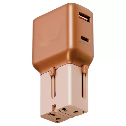 Fali töltő Energea TravelGo Adapter 35 USB-A/USB-C 35W narancssárga