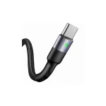 USAMS Braided U26 USB-C kábel 1m (1 db a készlethez) 3A gyors töltés fekete SJ313TC01 (US-SJ313)