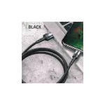 USAMS Braided U26 USB-C kábel 1m (1 db a készlethez) 3A gyors töltés fekete SJ313TC01 (US-SJ313)