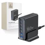 TECH-PROTECT DC160W-GAN 6-port asztali töltő PD 160W / QC3.0 fekete